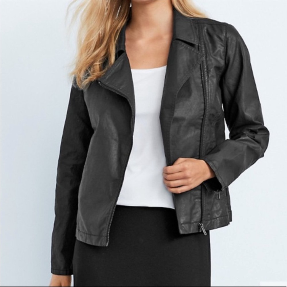 Eileen Fisher Vegan Leather Jacket, Medium